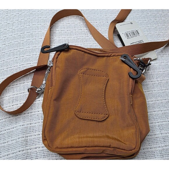 NWT Baggallini Globetrotter Mini Crossbody Tan Adjustable Travel Lightweight - Picture 4 of 16